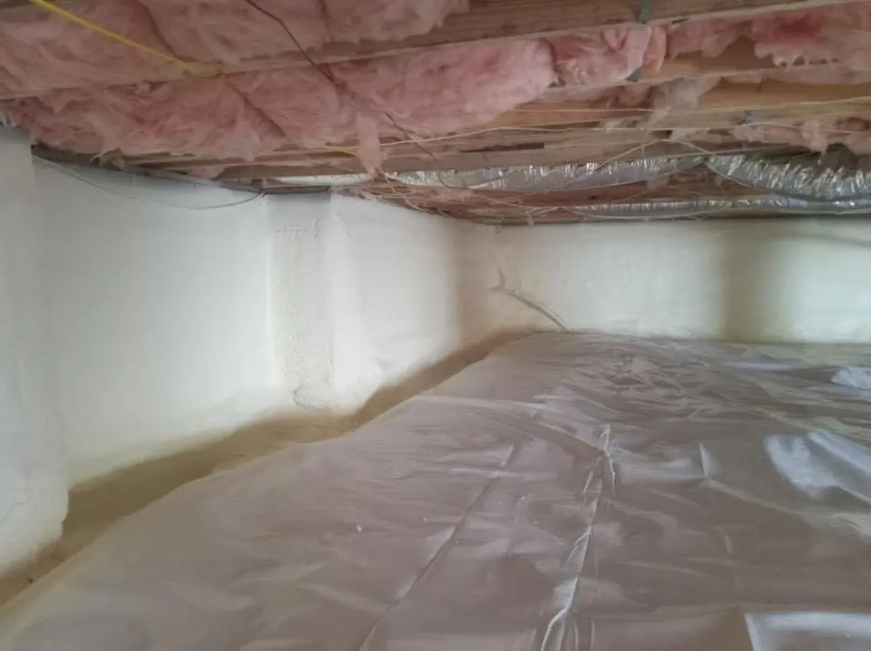 Crawl space encapsulation with closed-cell spray foam for Attic Insulation in Blooming Grove